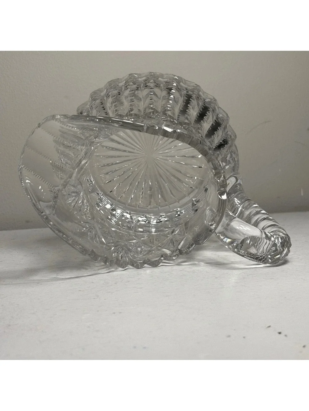 Antique Signed Libbey American Brilliant Cut Glass Pitcher & 4Tumblers